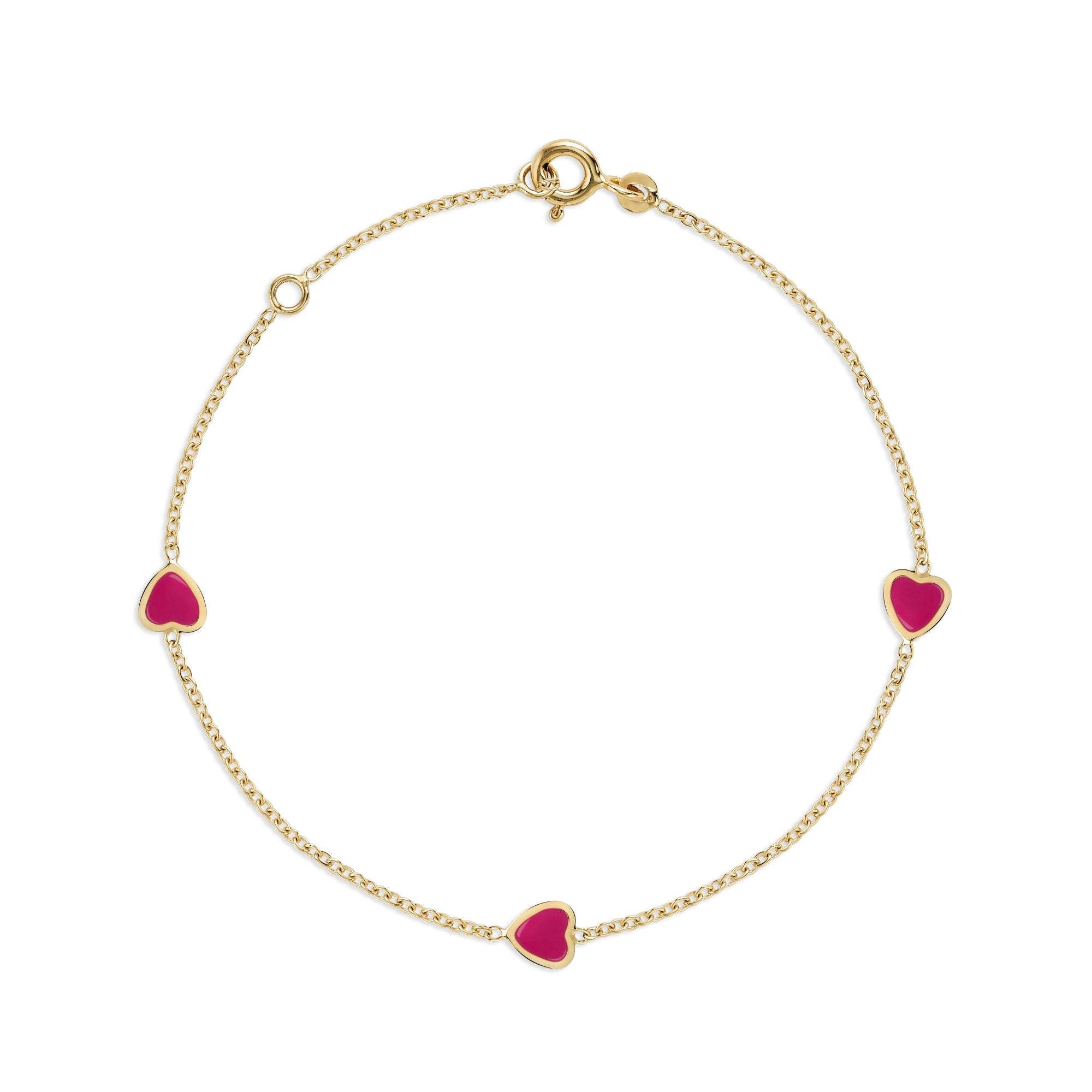 14K Gold Heart Bracelet – Elegant & Italian