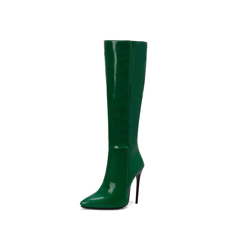 Luxury Pointed Toe Knee Boots
