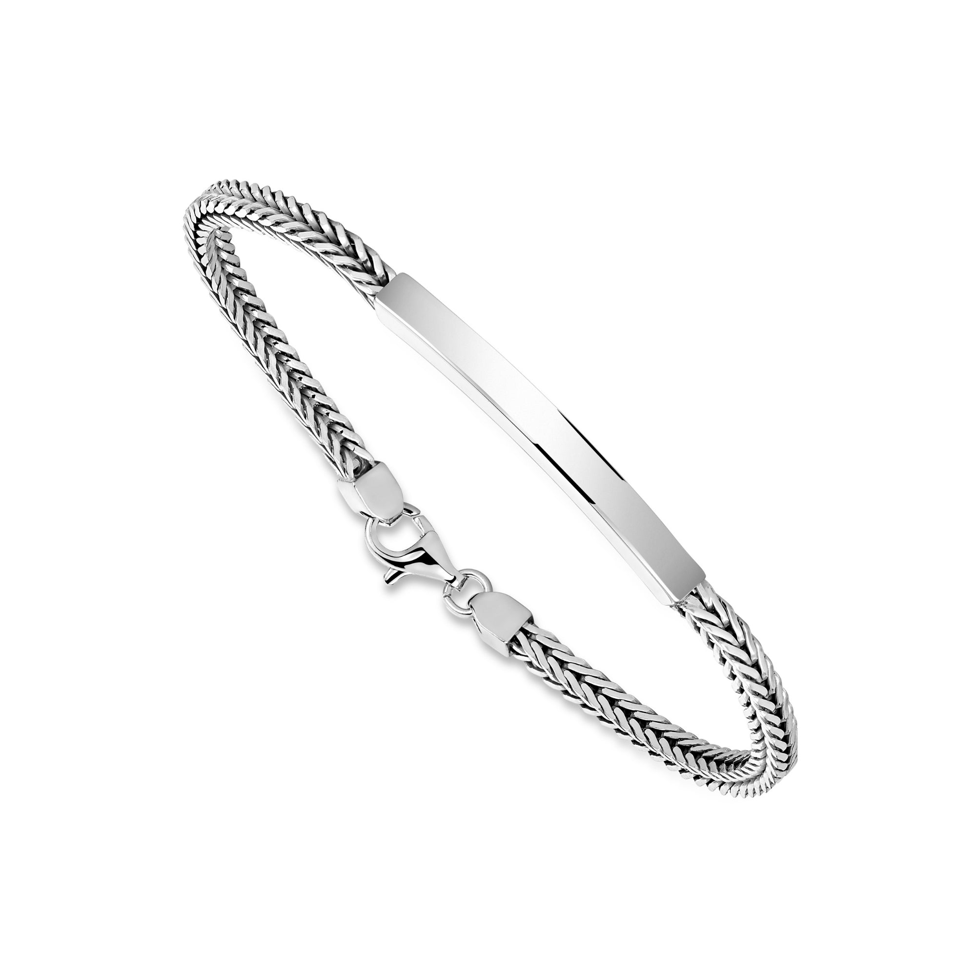 Sterling Silver Men’s ID Bracelet – Engravable