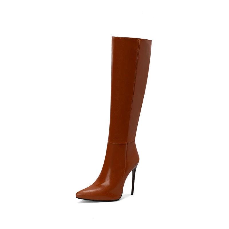 Luxury Pointed Toe Knee Boots