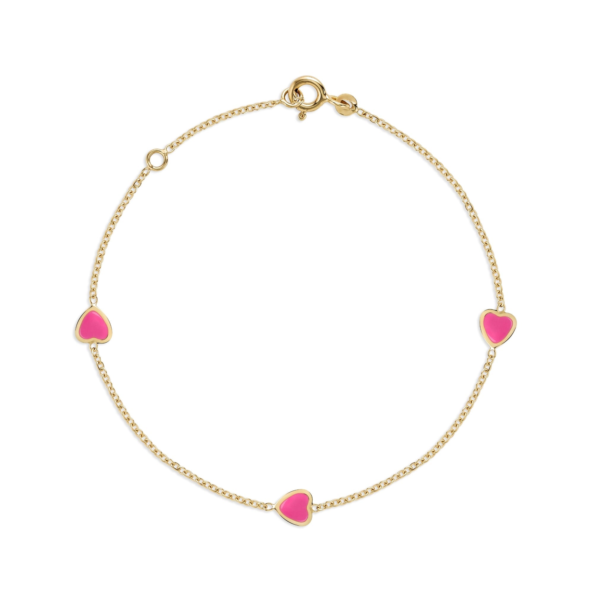 14K Gold Heart Bracelet – Elegant & Italian