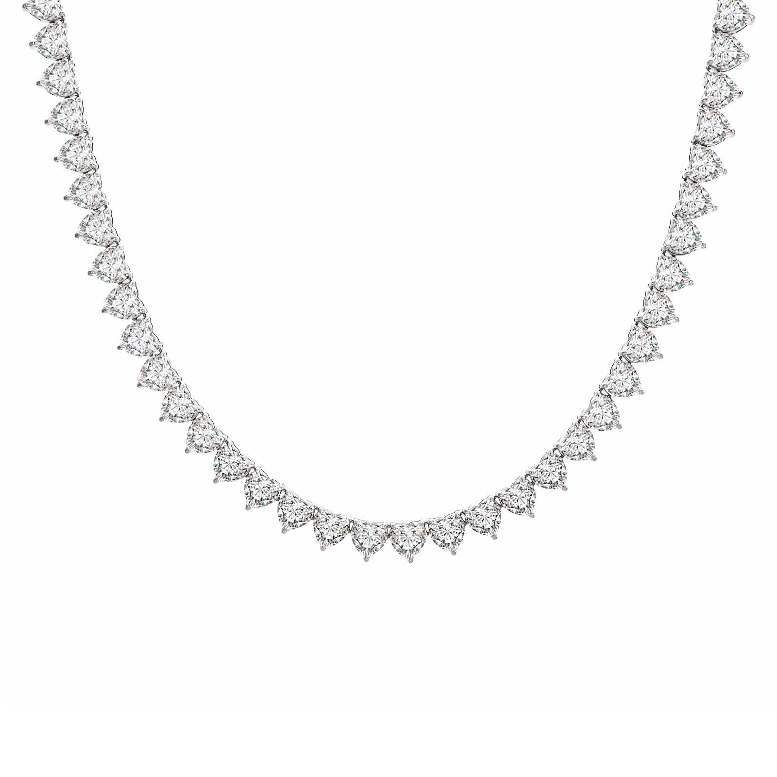 Heart Tennis Necklace - 4mm