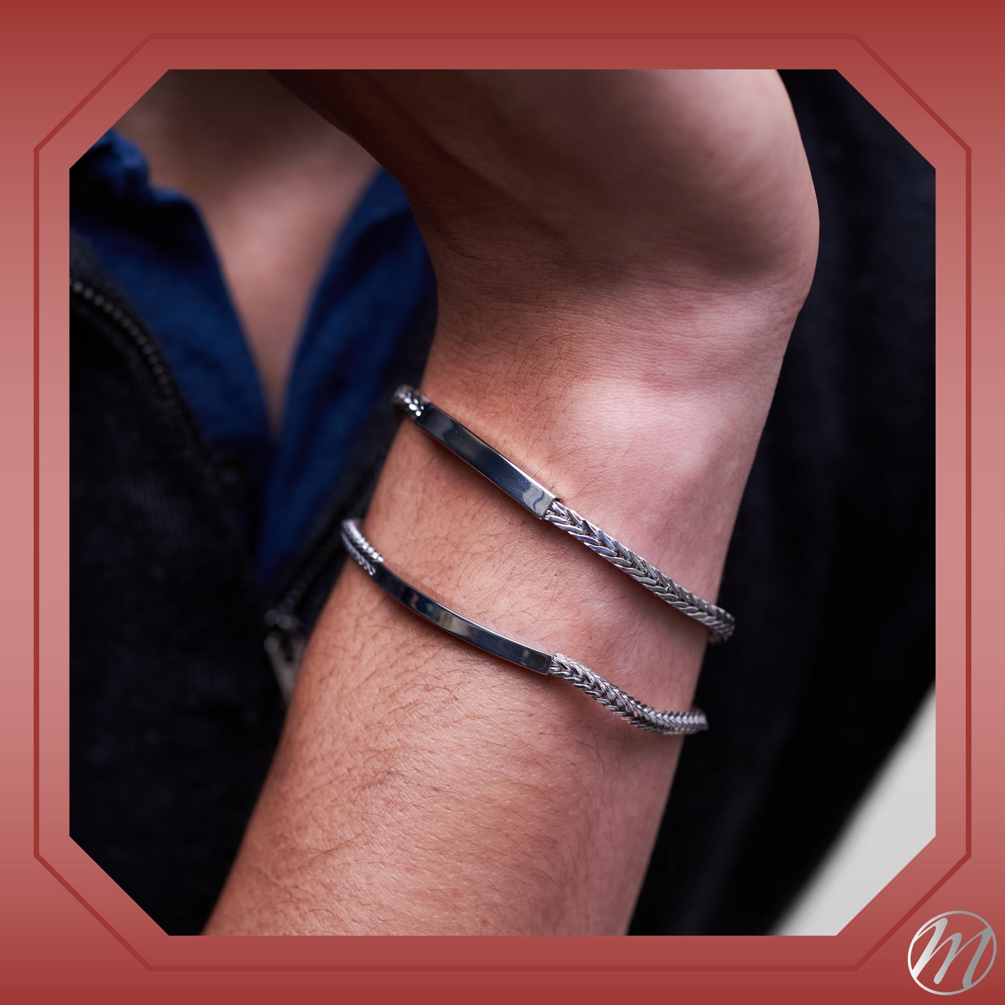 Sterling Silver Men’s ID Bracelet – Engravable