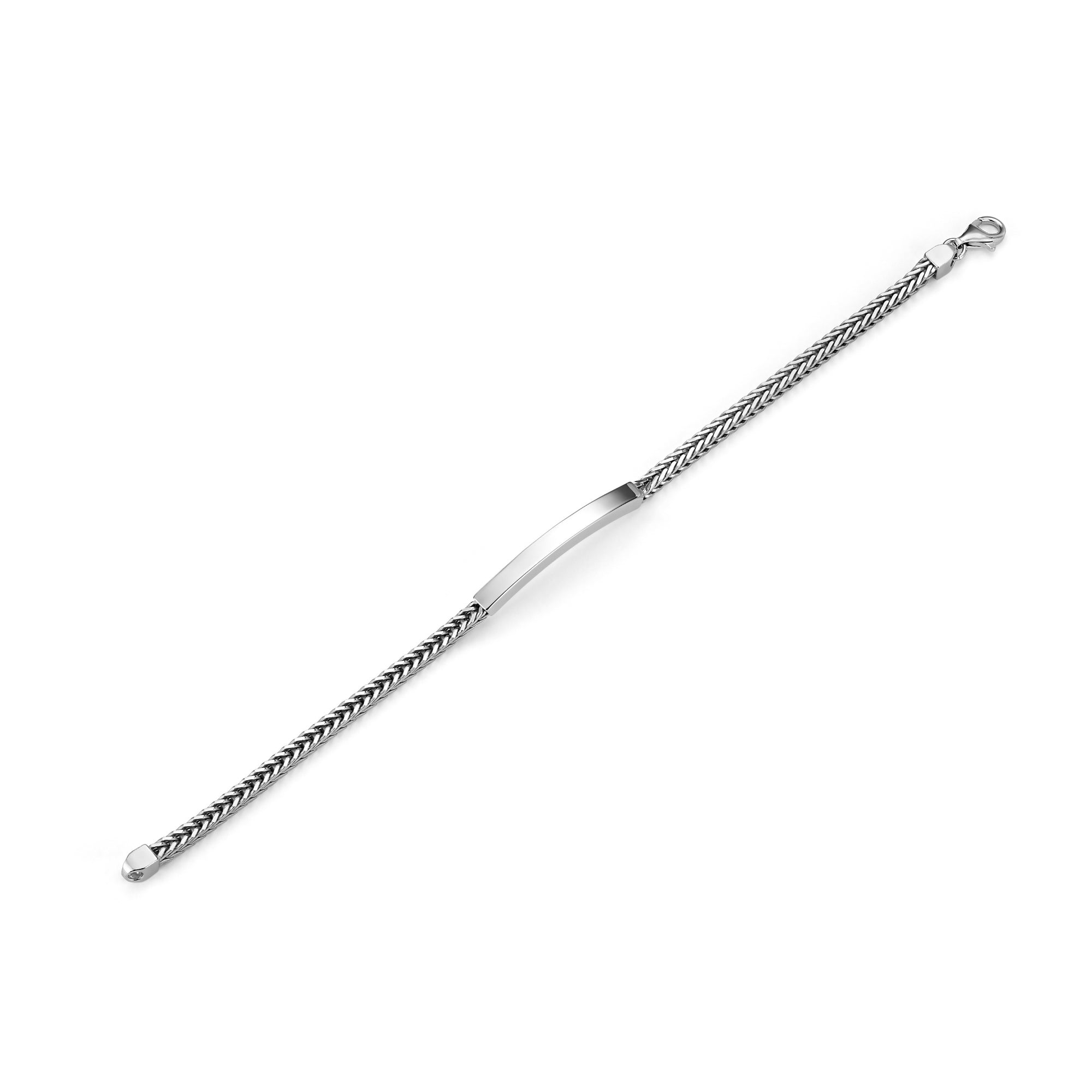 Sterling Silver Men’s ID Bracelet – Engravable