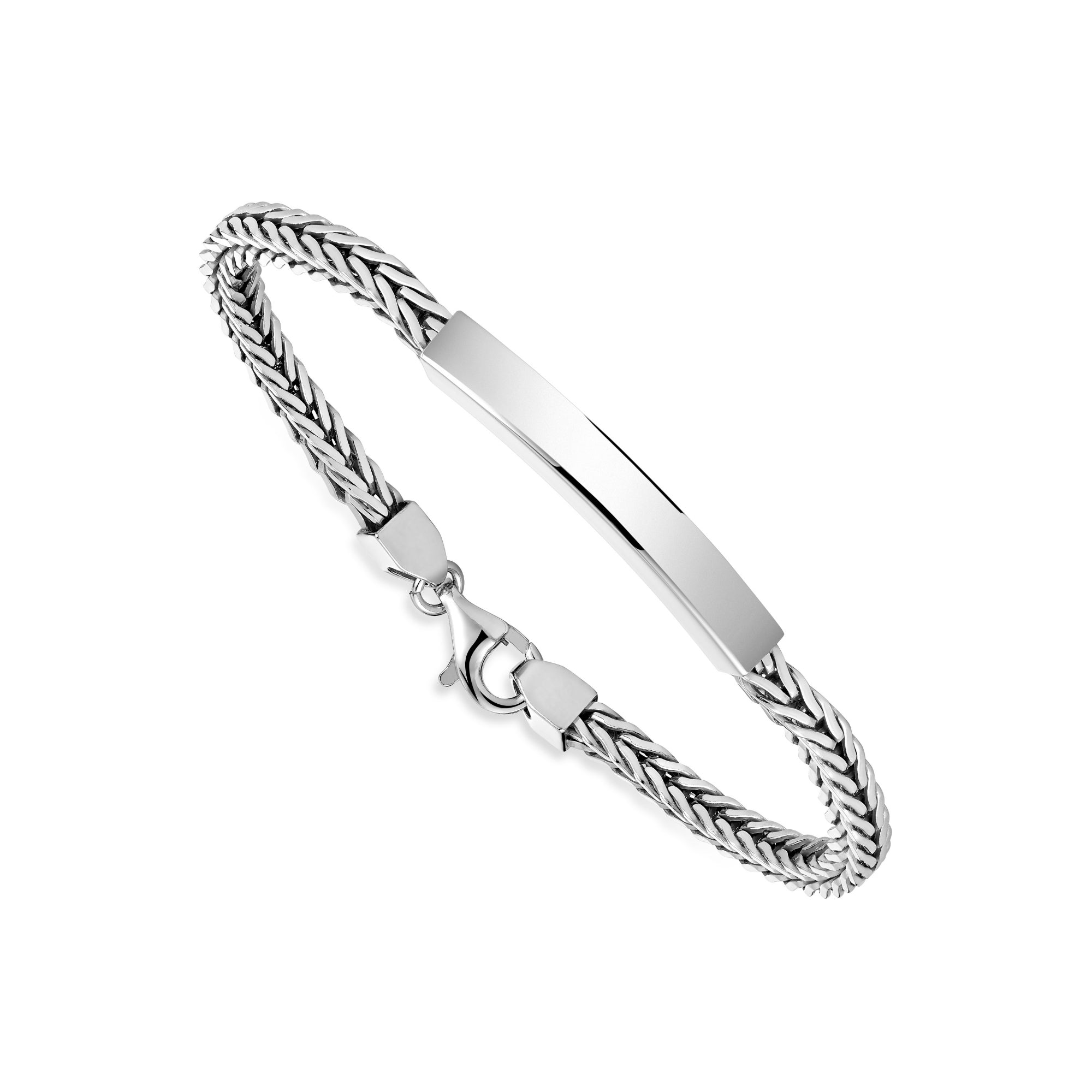 Sterling Silver Men’s ID Bracelet – Engravable