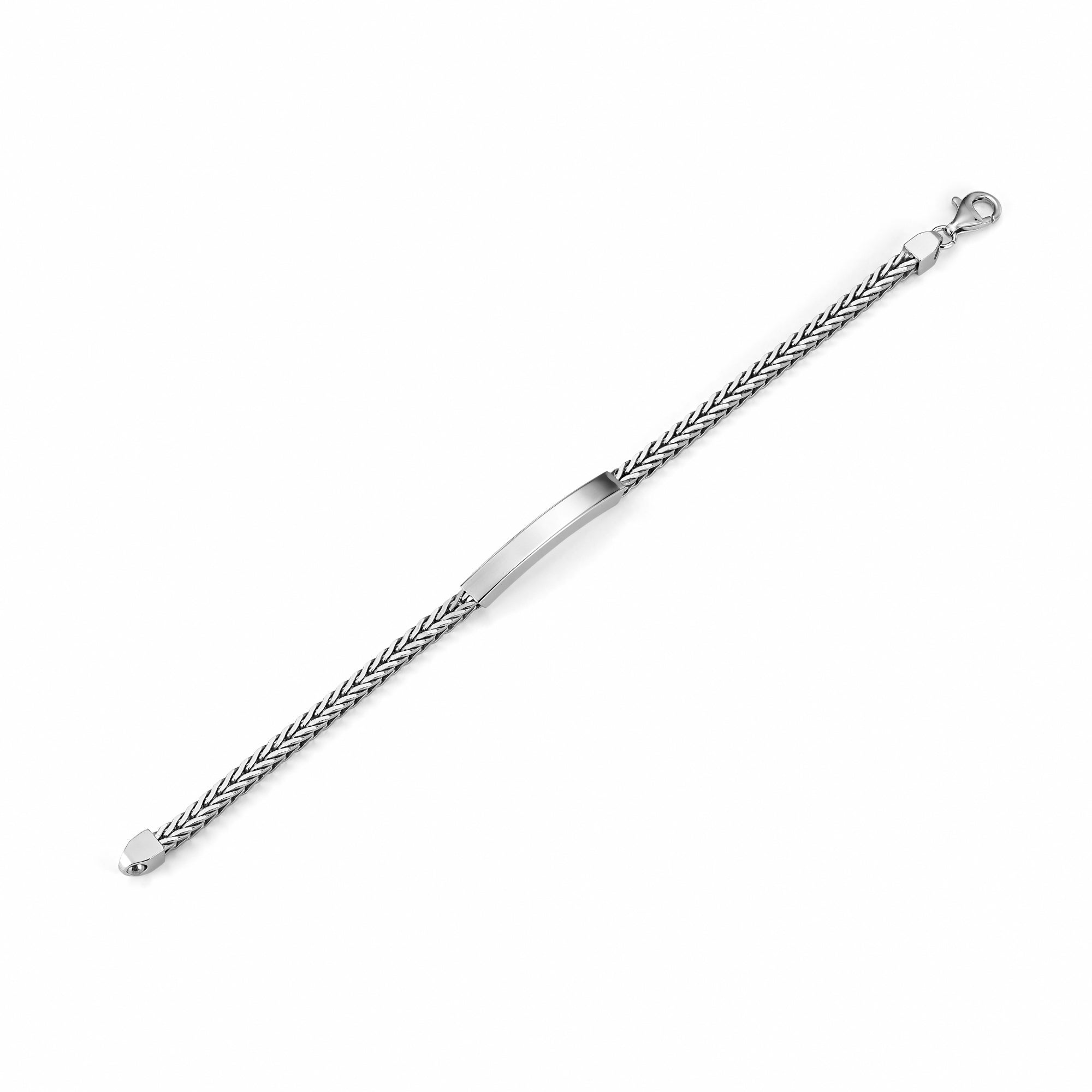 Sterling Silver Men’s ID Bracelet – Engravable