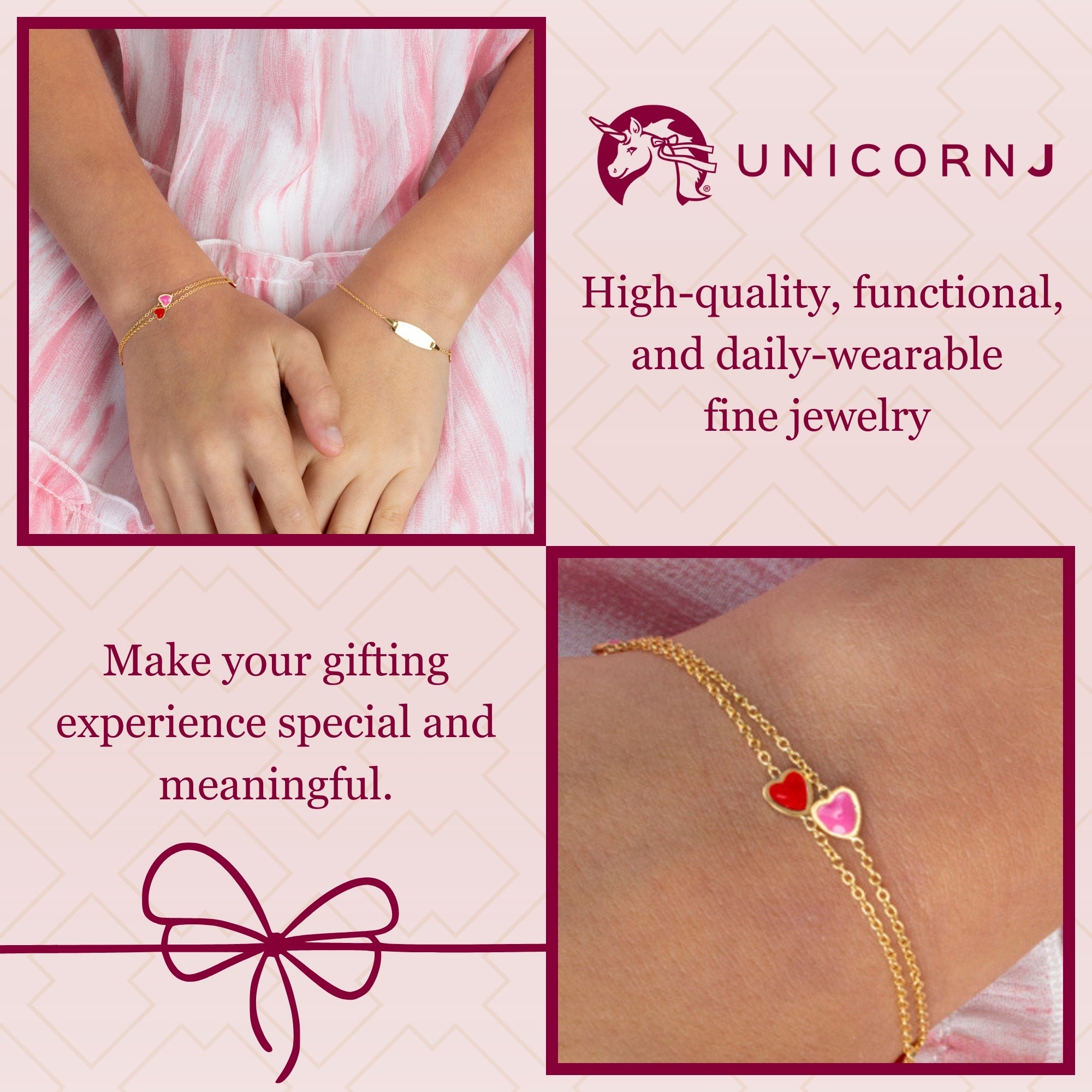 14K Gold Heart Bracelet – Elegant & Italian