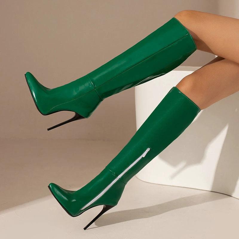 Luxury Pointed Toe Knee Boots